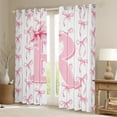 thumbnail image 2 of Castle Fairy Monogrammed Letter Black Out Curtains for Teens,Kawaii Bow Curtains Pack of 2 (42x63 Each),Dreamy Princess Bedroom Curtains,Lightweight Room Decor, 2 of 6