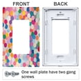 thumbnail image 3 of Yayeee Rocker Switch Wall Plate 1-Gang 4.6"x2.9" Home Decorative Outlet Cover, Light Colorful Circles, 3 of 6