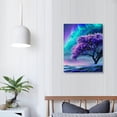 thumbnail image 4 of EastSmooth Canvas Wall Decor For Bedroom Frame Wall Art For Living Room Purple Tree Wall Artworks Inspiration Wall Pictures For Office Modern Aurora Prints Dining room Decorations, 4 of 5