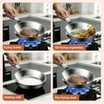 thumbnail image 4 of Mini Egg Pan 316 Stainless Steel, Multi-Layer Bottom Egg pot With Spout, 5.2-6.8Inch Saute Pan, Gas and Induction Stove Compatible, Small Sauce Pan Skillet for Butter Melting (S), 4 of 7
