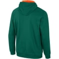 thumbnail image 3 of Men's Colosseum Green Miami Hurricanes Half-Zip Hoodie, 3 of 3