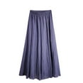 thumbnail image 2 of Maoxin Women Skirt Women's Summer New High Waist Cool And Comfortable line Skirt Large Size Temperament Elastic Waist Mid Length Skirt ,Navy,Free Size, 2 of 5