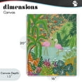 thumbnail image 4 of Stupell Industries Eclectic Flamingos in Dotted Pond Canvas Art, 16 x 20, by Nabeela Rumi, 4 of 8
