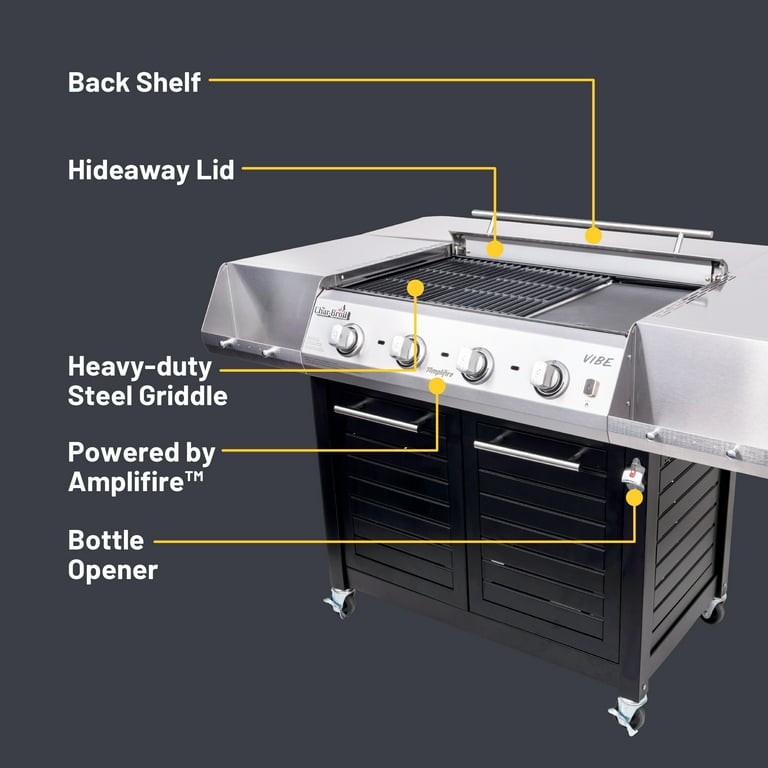 Charbroil® Vibe™ 535 BBQ Gas Grill with Flat Top Lid for Outdoor
