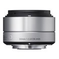 thumbnail image 2 of Sigma 30mm F2.8 DN Silver Lens for Sony E-Mount NEX (33S965) with Beginner Accessories Kit includes 3 Piece Filter Set (UV-CPL-FLD) + Deluxe Cleaning Kit + Air Dust Blower, 2 of 8