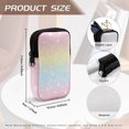 thumbnail image 6 of SEANATIVE 4 x 6.9 Inch Double Glasses Case for Women, Neoprene Zipper Eyeglasses Case Anti-Scratch Shockproof Lightweight Eyewear Pouch for Travel Outdoor Office Work, Floral Pink Gradient, 6 of 7