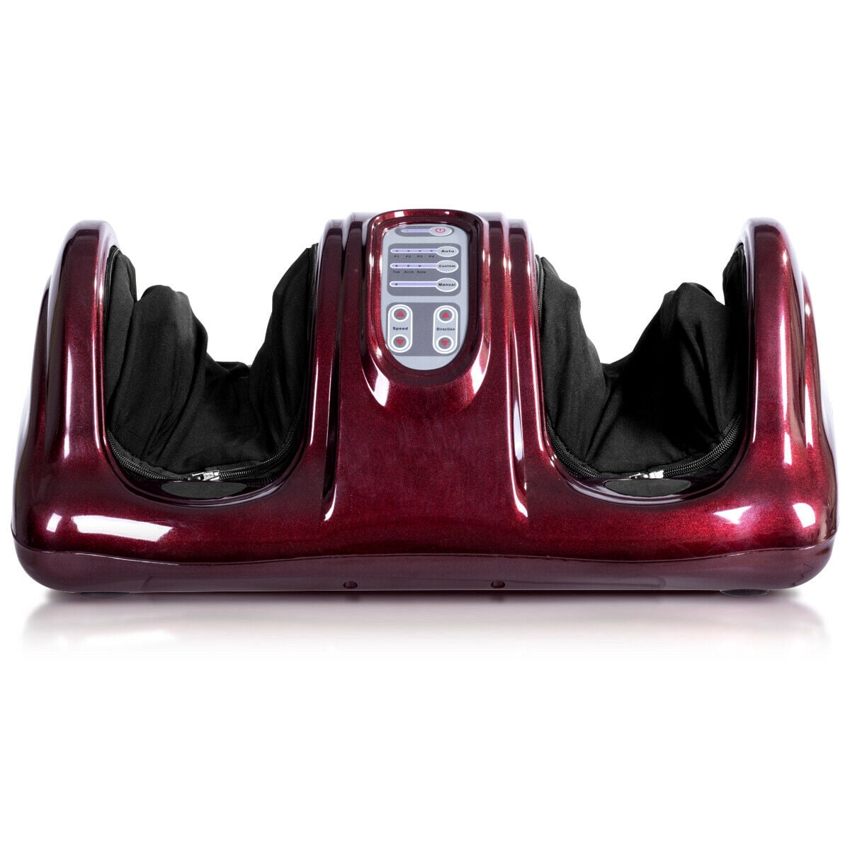 Costway Shiatsu Foot Massager Kneading and Rolling Leg Calf Ankle with Remote Burgundy