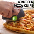 thumbnail image 2 of Couteau à Pizza à Rouleau Circulaire Gâteau avec Housse de Protection Amovible et Lavable Couteau à Gâteau en Acier Inoxydable Outils de Cuisine, 2 of 9