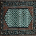 thumbnail image 1 of Ahgly Company Indoor Square Persian Light Blue Traditional Area Rugs, 5' Square, 1 of 4