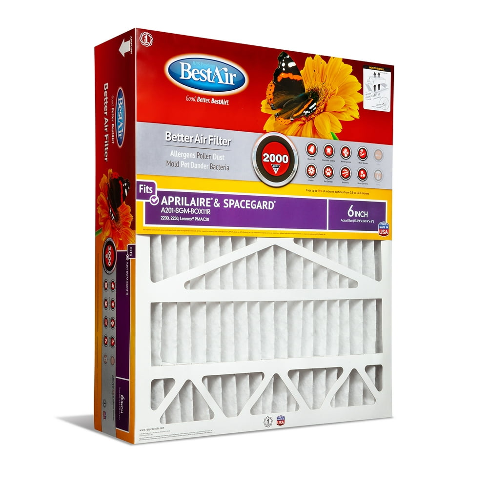 BestAir A201SGMBOX11R Aprilaire/SpaceGard 20X25X6 Series 2000 MERV 11