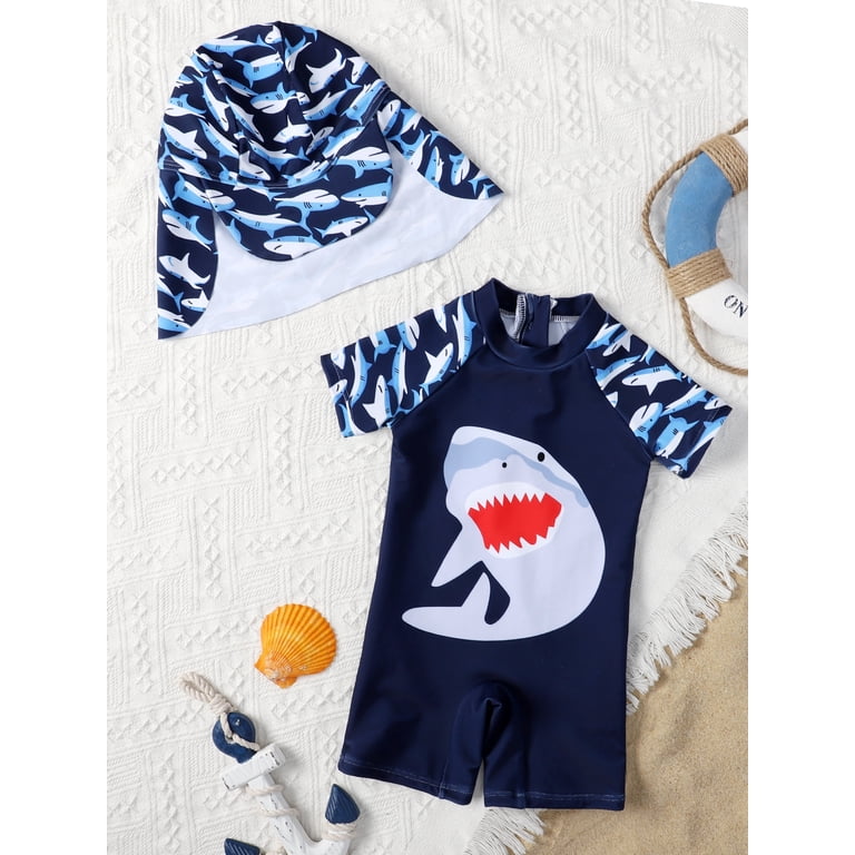 Baby Boy Cartoon Shark Zip Front One Piece Swimsuit With Swim Cap 90 Multicolor Cute F042d Walmart Com Baby Boy Cartoon Shark Zip Front One Piece Swimsuit With Swim Cap 90 Multicolor Cute F042d Walmart Com