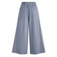 thumbnail image 6 of Wide Leg Pants Woman Elastic High Waist Loose Casual Lightweight Striped Flowy Palazzo Pants with Pockets, 6 of 6