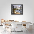thumbnail image 4 of Lighthouse Wall Art Beach Ocean Nautical Window Coastal Pictures Wall Decor Canvas Painting Print Artwork Modern Home Decor Framed for Living room Bedroom Bathroom 16"×12", 4 of 6
