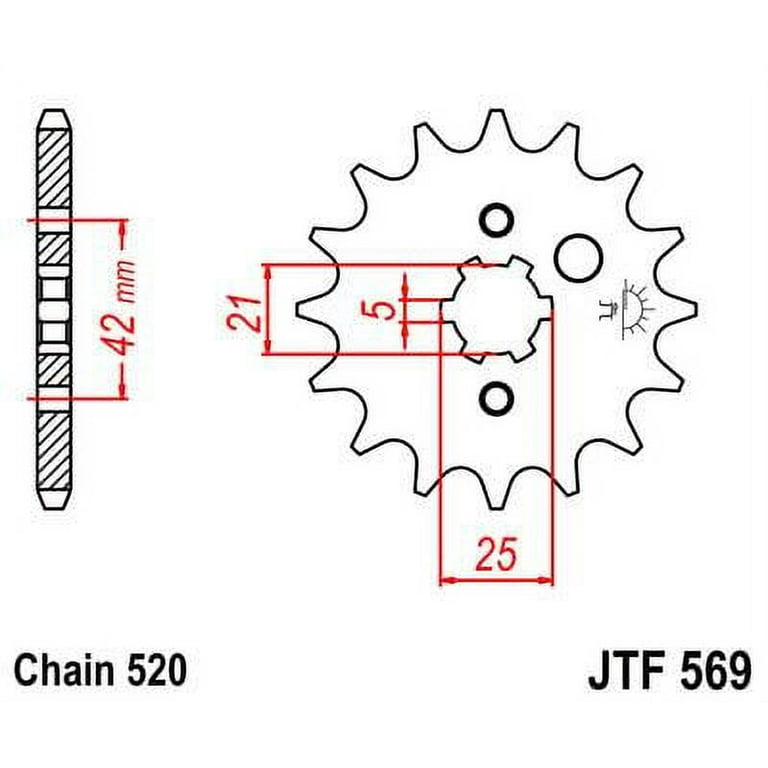 Front & Rear Sproket Kit for KAWASAKI Z200 A1-A6 77-83 JT