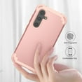 thumbnail image 7 of Dteck for Samsung S24 Case, 3 in 1 Heavy Duty Shockproof Hybrid Hard PC Soft Rubber Drop Protection Slim Full-Body Protective Cover Case for Galaxy S24 5G, Rosegold, 7 of 7