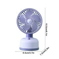 thumbnail image 3 of Kcavykas Rechargeable Mini Desk Fan | USB Powered Compact Fan | Quiet, Multi-Speed Settings for Office, Bedroom, & Desktop Use | Ideal for Personal Cooling, 3 of 6