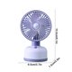 thumbnail image 3 of Campana Para Cocina Rechargeable Mini Desk Fan USB Powered Quiet Fan With MultiSpeed Settings Compact Cool Fan For Office Bedroom Home Desktop Table Indo, 3 of 6
