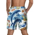 thumbnail image 4 of Uemuo Marine Animals Pattern Mens Swim Trunks Quick Dry Board Shorts with Mesh Lining, Stretch Beach Shorts Quick Dry No-Chafing Board Shorts-XX-Large, 4 of 9