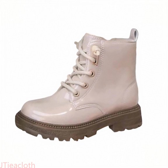 JTieacloth Girls Winter Boots Stylish Girls' Boots Soft Sole Short Boots For Girls Matt Finish Children's Shoes For Fashionable Kids Comfortable Ankle Length Footwear For Ages 2 10,Beige