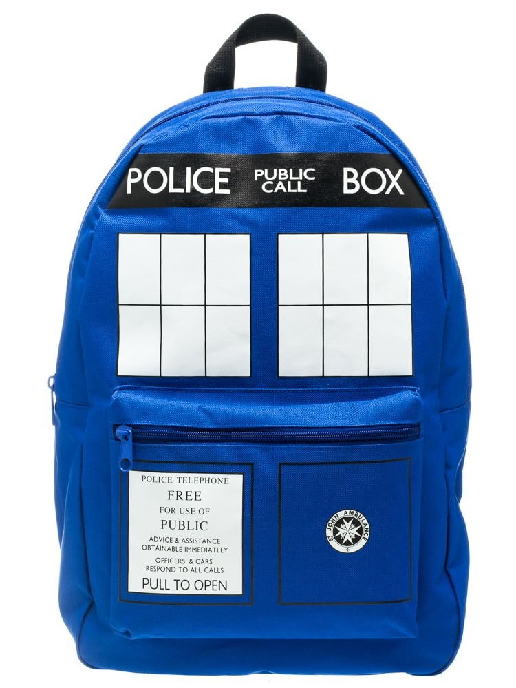 Doctor Who Thirteenth 13th Tardis Double Handle School Camp Book Bag Backpack 