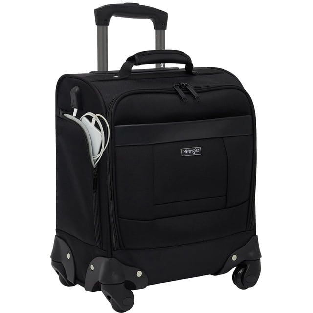 Rueda giratoria Luggage Wrangler de 43 cm con puerto USB, color negro