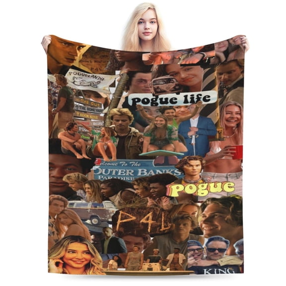 Outer Banks Blanket, Super Soft Large Fluffy Plush Throw Blanket for Boys Girls Young Adults, Cozy Warm Flannel Blanket for Living Room Couch Bed All Seasons 40"X30"