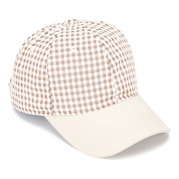 QSAWXQZ Women's Gingham Baseball Cap Soft Brim Breathable Summer Sun Hat Free Size