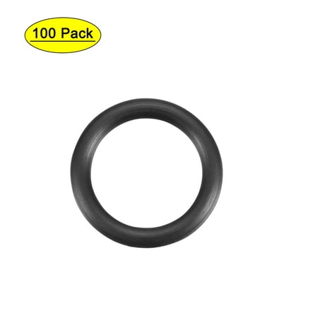 100Pcs Black 14mm Dia 2mm Thickness Nitrile Rubber O Ring NBR Sealing Grommets