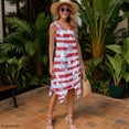 thumbnail image 3 of HELLHERO 1776 2026 Patriotic Pattern Sleeveless Sundress for Party Cocktail Party, Side Pockets Irregular Hem Asymmetric Hem Midi Dress, 3 of 8
