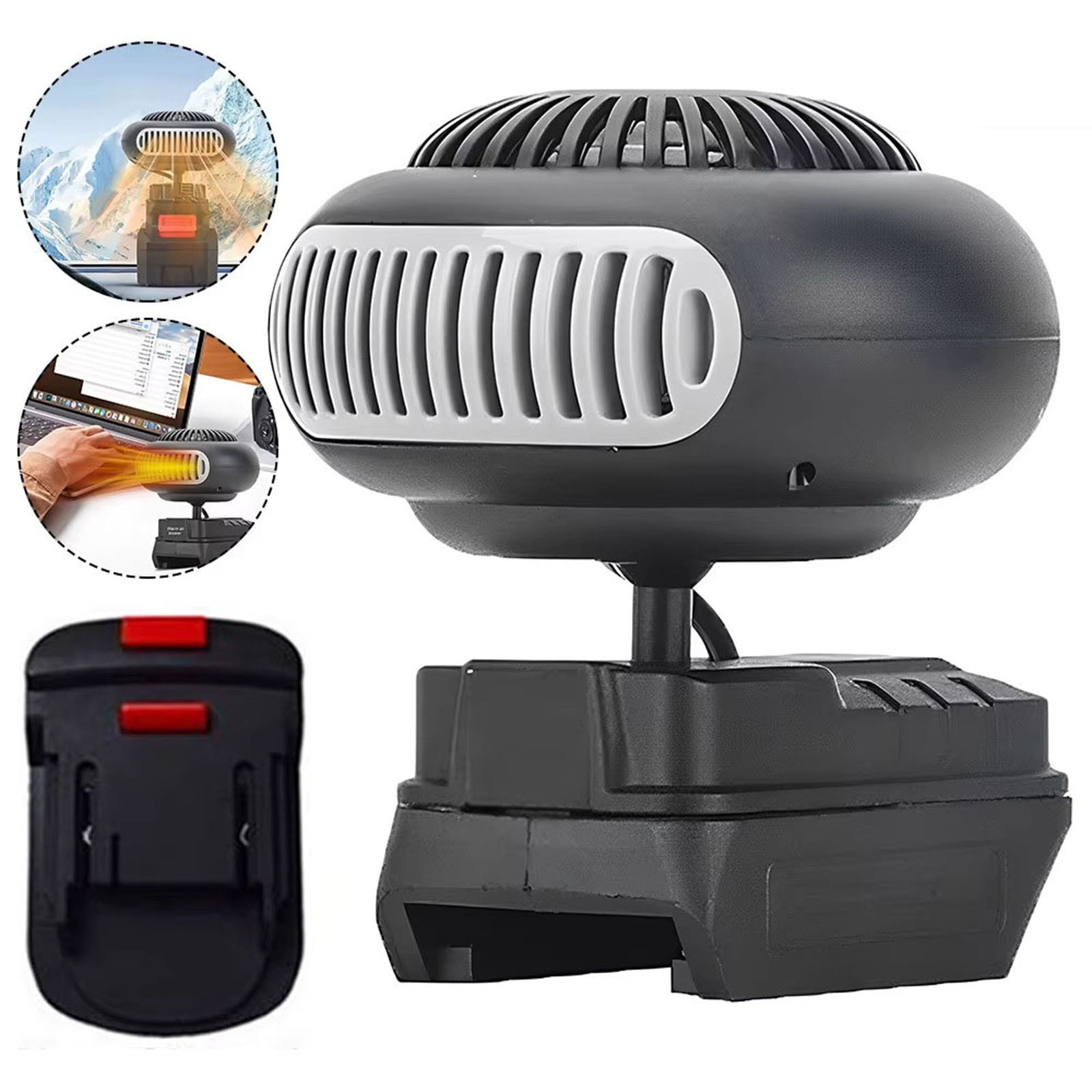LIORAGLJ Lithium Battery Heater with USB Ports Additional 5 Batteries Charging Cable Portable Warming for Multi-Scene Application