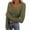Army Green, variant on Long Sleeve Shirts for Women Slim Fit Square Neck Basic Tops with Thumb Holes Soft Classic Solid Going Out Tops