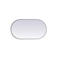 thumbnail image 6 of Metal Frame Oval Mirror 20x36 Inch in Silver, 6 of 12