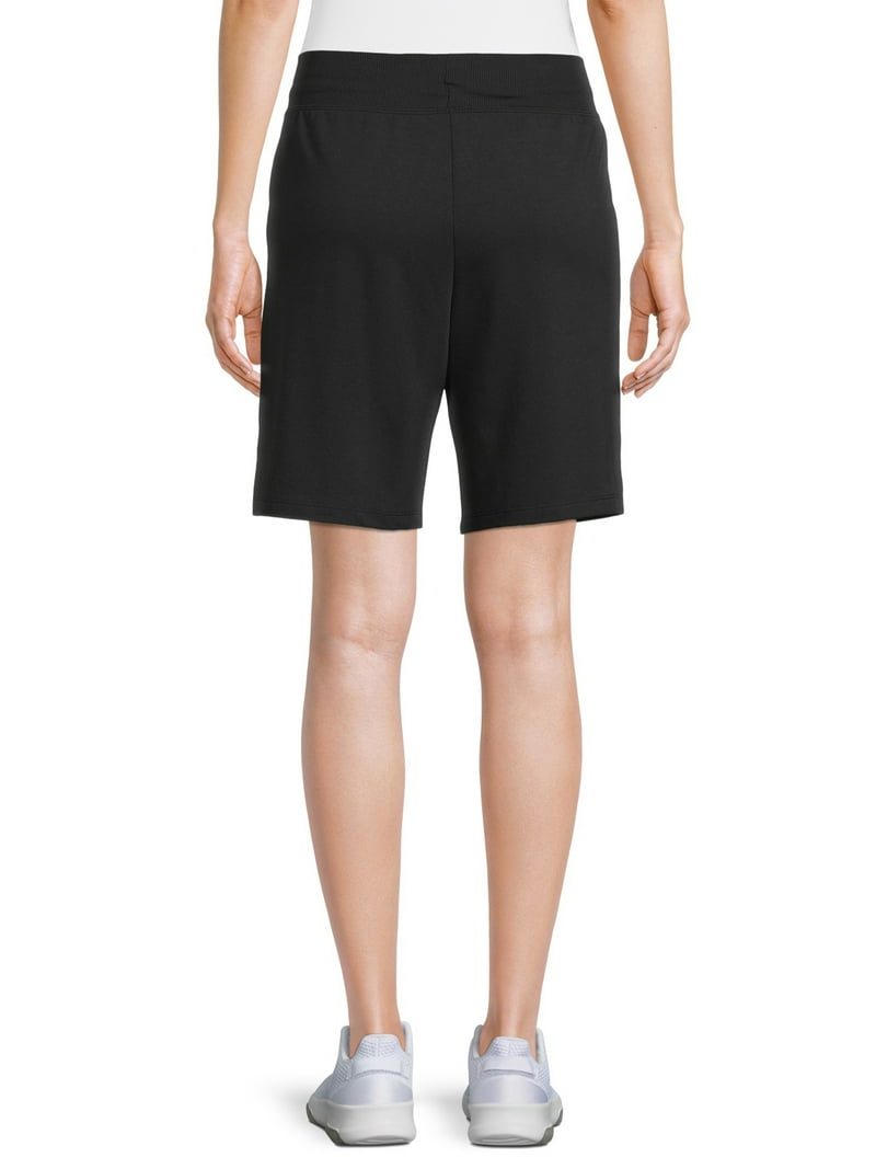 フィットネスボトムス VERSACE Women Shorts  Burmudas 1008001 1A06533 2V250 BLUE Printed denim shorts in blue - Versace | Mytheresa