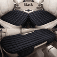 thumbnail image 3 of Cojín de asiento de coche de invierno de tres piezas de una sola pieza sin respaldo cojín de asiento delantero de felpa antideslizante sin ataduras para coche, 3 of 5