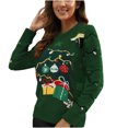thumbnail image 2 of Puntoco Suéter Casual De Mujer con Estampado De Navidad Suéter De Cuello Redondo Top Liquidación De Navidad Puntoco Puntoco-192, 2 of 3
