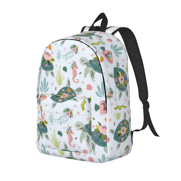 Easygdp Sea Animal Mochila de Lona Resistente para Laptop, Compatible con Laptops de 15 a 17 pulgadas, Ideal para Escuela, Trabajo y Viajes-Small