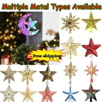 8.07x5.51 in Glowing Moon Pentagram Tree Topper Christmas Decoration for Holiday Home Office Party Indoor Outdoor Festive Xmas Dcor, Lazyguy, J