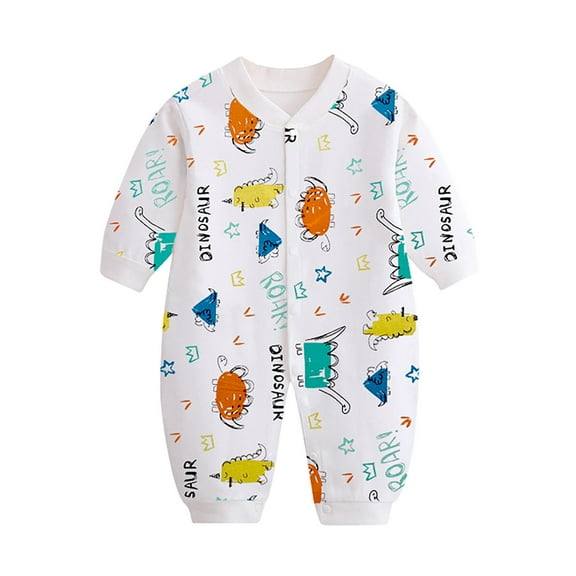 AOMPMSDX Boys Bodysuits Baby Boy Girl Cotton Print Romper Jumpsuit Playsuits Outfits Orange 3 Months-6 Months
