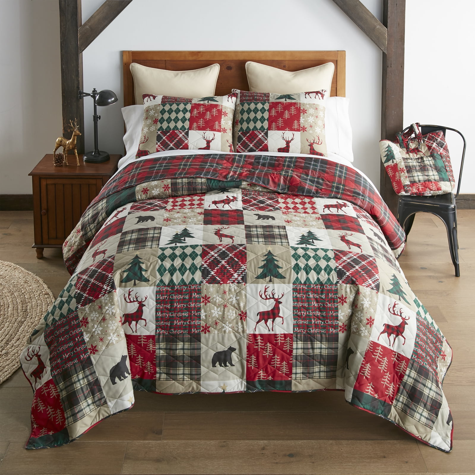 Winter Lodge Quilt Set with Twin Quilt 