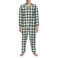 thumbnail image 3 of Sikiie Scottish Checkered Mens Pajama Set, Soft Warm Long Sleeve Sleepwear, Cozy Button-Down Pjs for Men-Large, 3 of 7