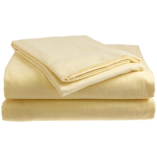 Laura Ashley Flannel Full Sheet Set Pale Yellow