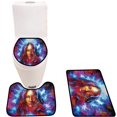 thumbnail image 1 of GOHAO mysti face Women Butterflies Color backgroun Collage Eye Contact in 3 Piece Bathroom Rugs Set Bath Rug Contour Mat and Toilet Lid Cover, 1 of 2