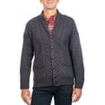 thumbnail image 3 of SAOL Aran Shawl Collar Cardigan 100% Premium Merino Wool Sweater Button Up Jacket for Men Made in Ireland, 3 of 4