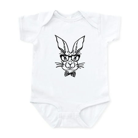 

CafePress - Cute Hipster Easter Bunny Body Suit - Baby Light Bodysuit Size Newborn - 24 Months