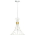 thumbnail image 6 of Progress Lighting Lorin 1-Light Pendant, Satin White, Cone-Shaped, Dry Rated, Ideal for Contemporary Interiors, 18" Diameter, 6 of 8