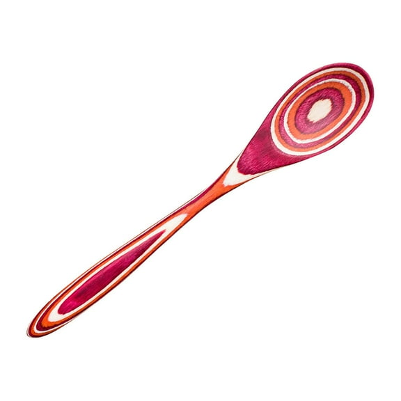 Island Bamboo 8-Inch Pakkawood Mini Spoon, Red