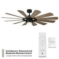 thumbnail image 2 of Wyndmill 65" Matte Black/Barn Wood Dimmable LED Smart Ceiling Fan with Remote Control, 2 of 5