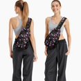 thumbnail image 6 of Floral Crossbody Sling Backpack for Womens Causal Sling Bag with Adjustable Shoulder Straps for Travel Hiking Chest Bag Daypack Anti-theft Purse, 6 of 6