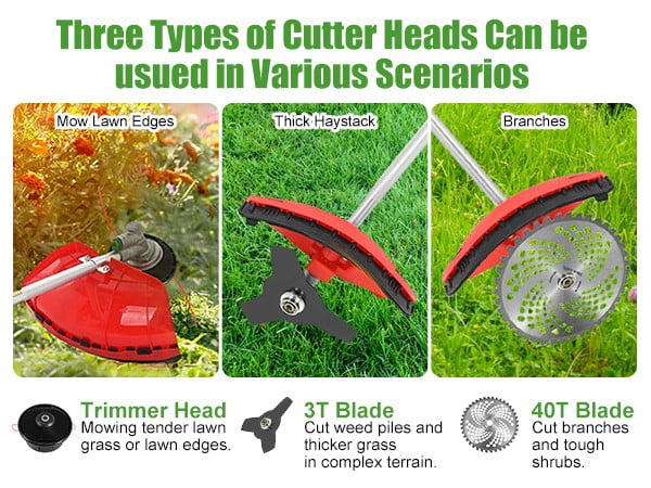 Floseru 2026 New Gas Weed Wacker - 52cc 2-Stroke 5 in 1 Multi-Functional Lawn Mower Hedge Trimmer Pruners Gas Powe Brush Cutter, Handheld Weed Eater for Garden and Yard Lawn