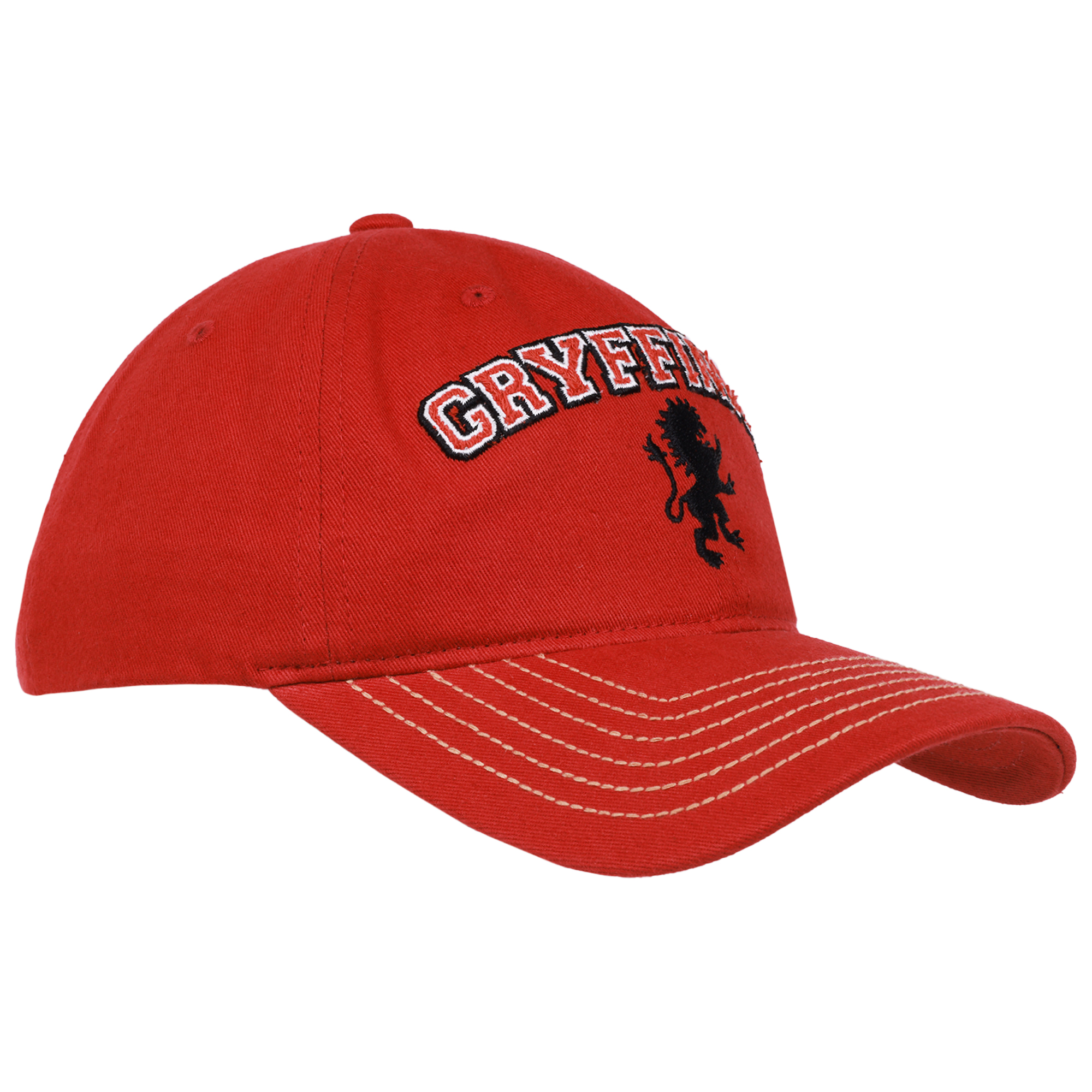 Harry Potter Baseball Cap, Gryffindor Dad Hat with Curved Brim, Red, One Size